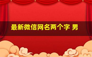 最新微信网名两个字 男